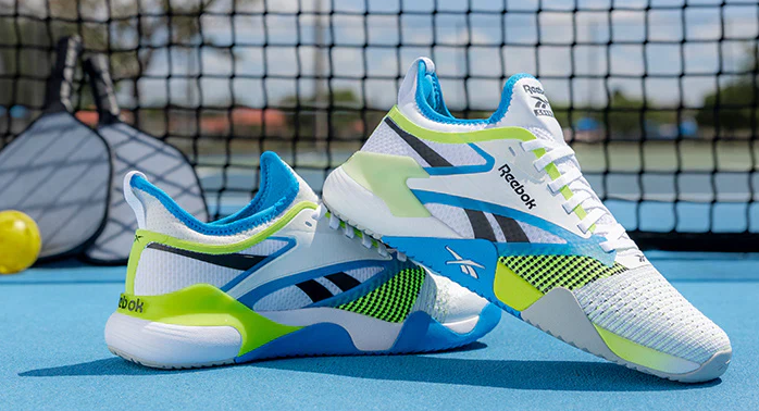 Pickleball Shoes On A Pickleball Court