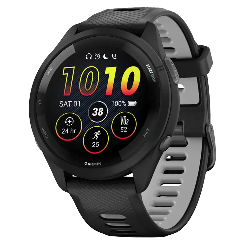 Forerunner® 265 Fitness Watch Black and Powder Gray