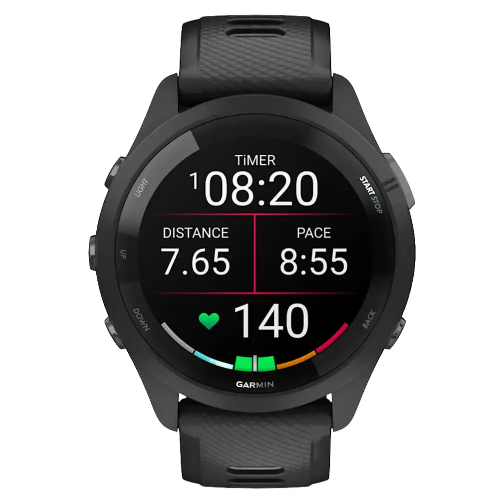 Forerunner® 265 Fitness Watch Black and Powder Gray