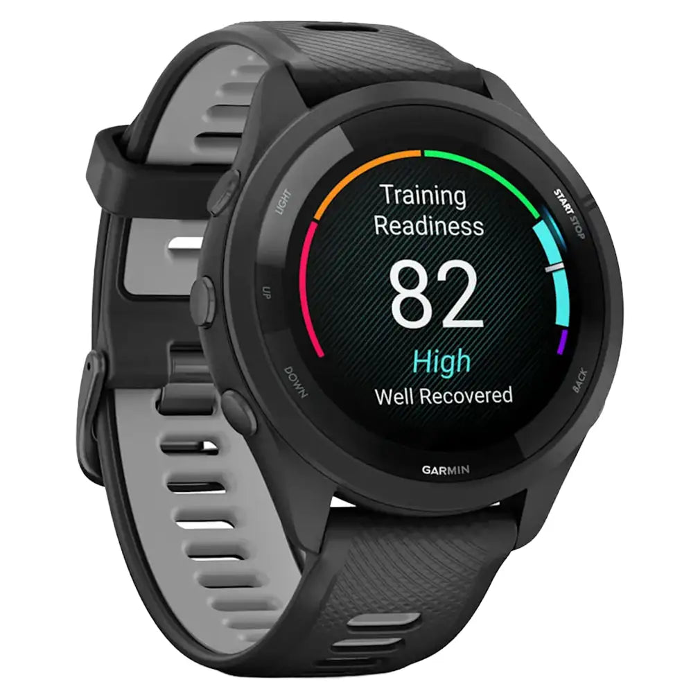 Forerunner® 265 Fitness Watch Black and Powder Gray