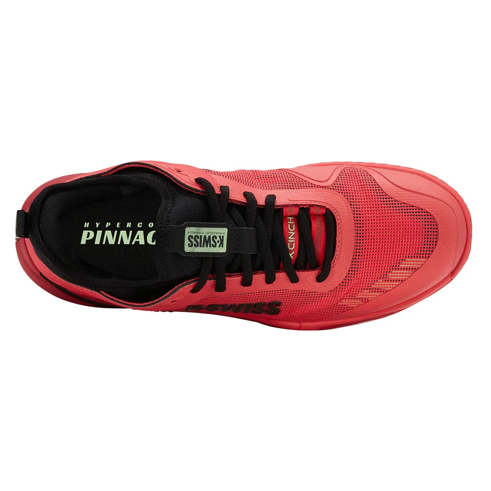Men's Hypercourt Pinnacle Court Shoes Neon Lava and Black