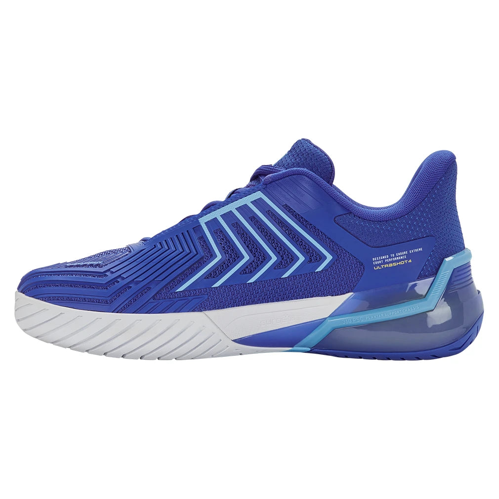 Men's Ultrashot 4 Court Shoes Dazzling Blue and White