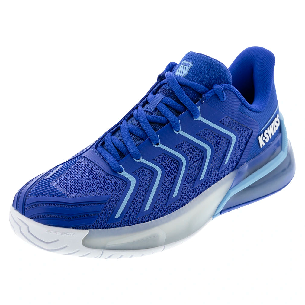 Men's Ultrashot 4 Court Shoes Dazzling Blue and White