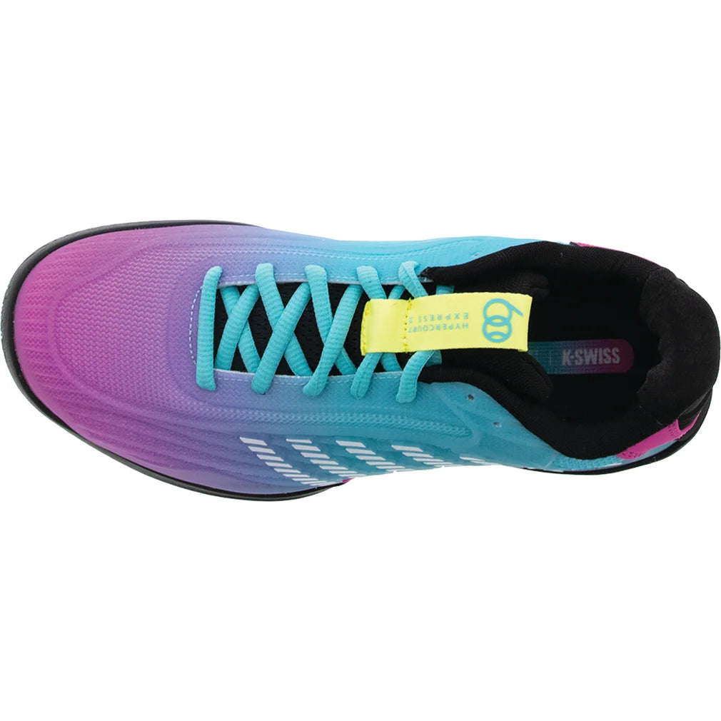 Men's Hypercourt Express 3 Shoes Neon Pink and Neon Blue, K-Swiss, Pickleball Express, 04603-603F26-5