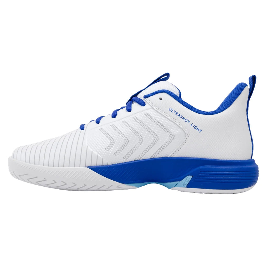 Men's Ultrashot Light Court Shoes White and Dazzling Blue, K-Swiss, Pickleball Express, 04767-158S26-6
