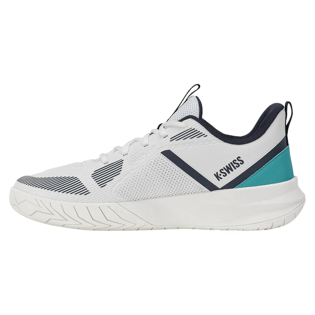 Men's K-Speed Team Tennis Shoes White and Baltic,Footwear,K-Swiss,,,Tennis Express,04898-131-2