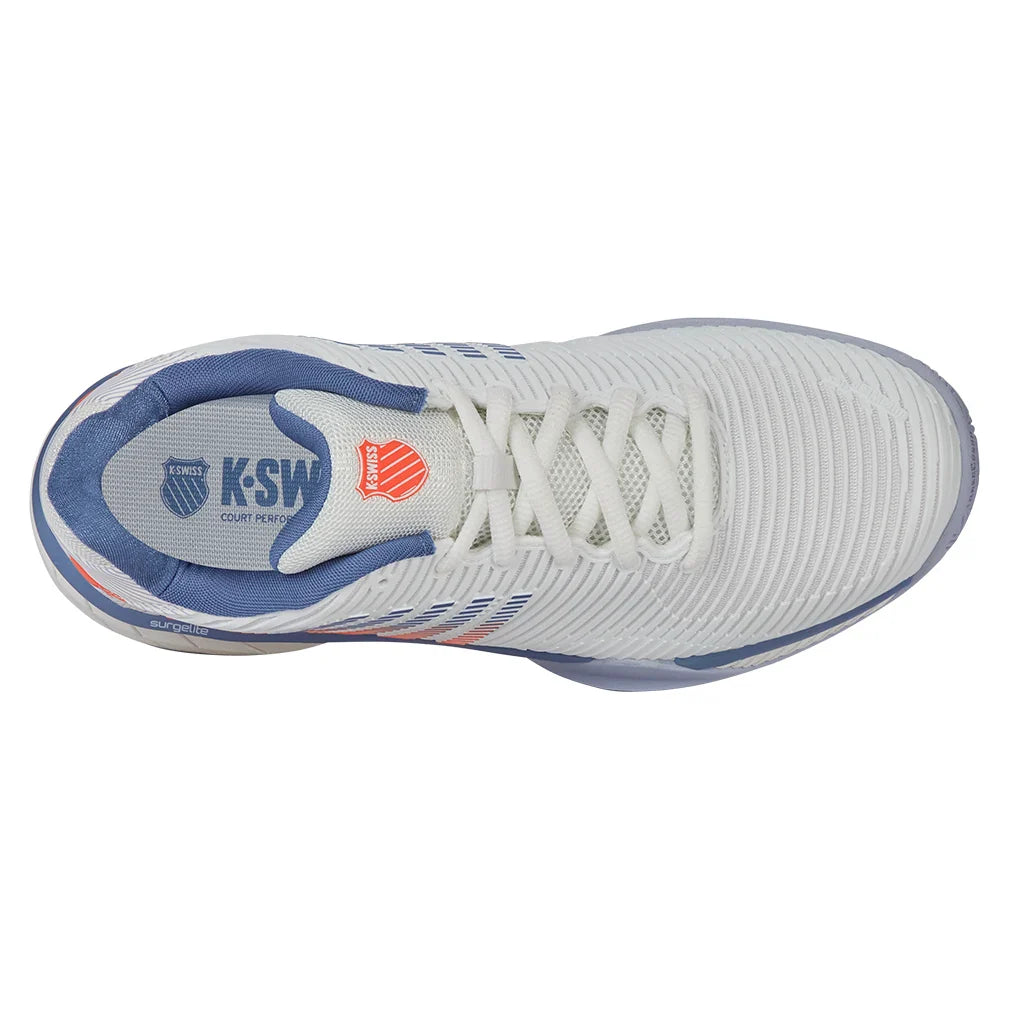 Men's Hypercourt Express 2 Court Shoes Lucent White and Infinity