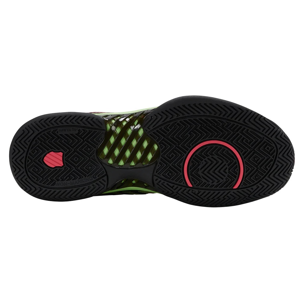 Men's Hypercourt Express 2 2E Width Court Shoes Black and Soft Green