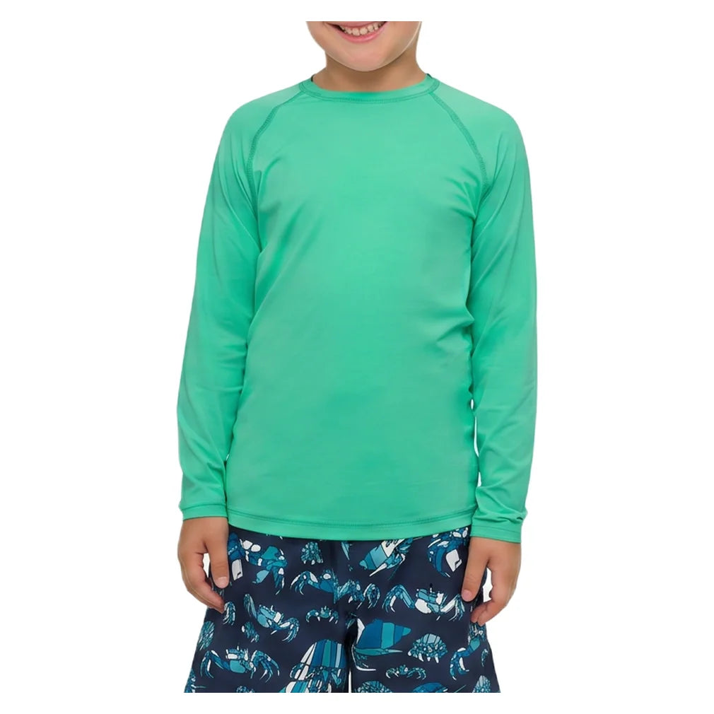 Juniors' Crew Neck Long Sleeve Top Jade, BloqUV, Pickleball Express, 1005-JDEF26-1
