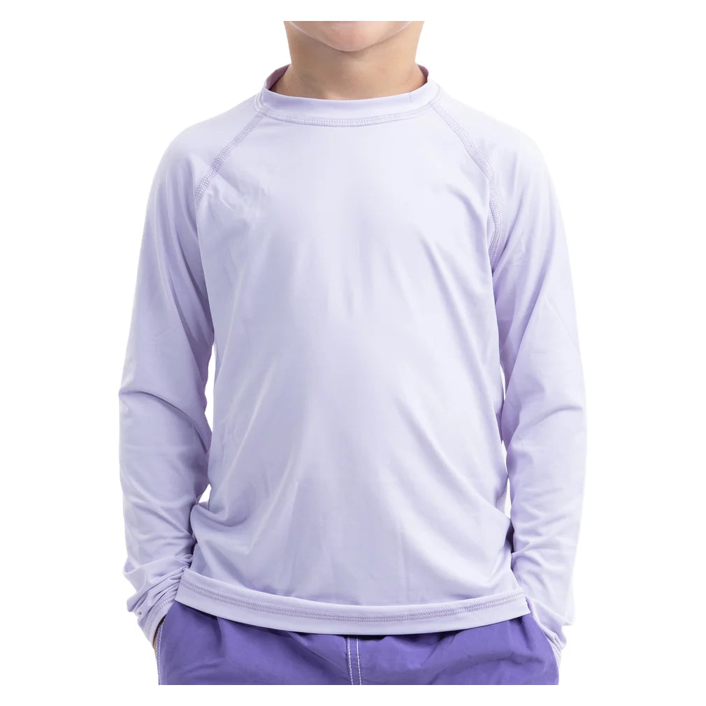 Juniors' Crew Neck Long Sleeve Top Lavender, BloqUV, Pickleball Express, 1005-LVDF26-2