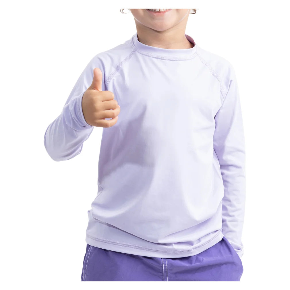 Juniors' Crew Neck Long Sleeve Top Lavender, BloqUV, Pickleball Express, 1005-LVDF26-3