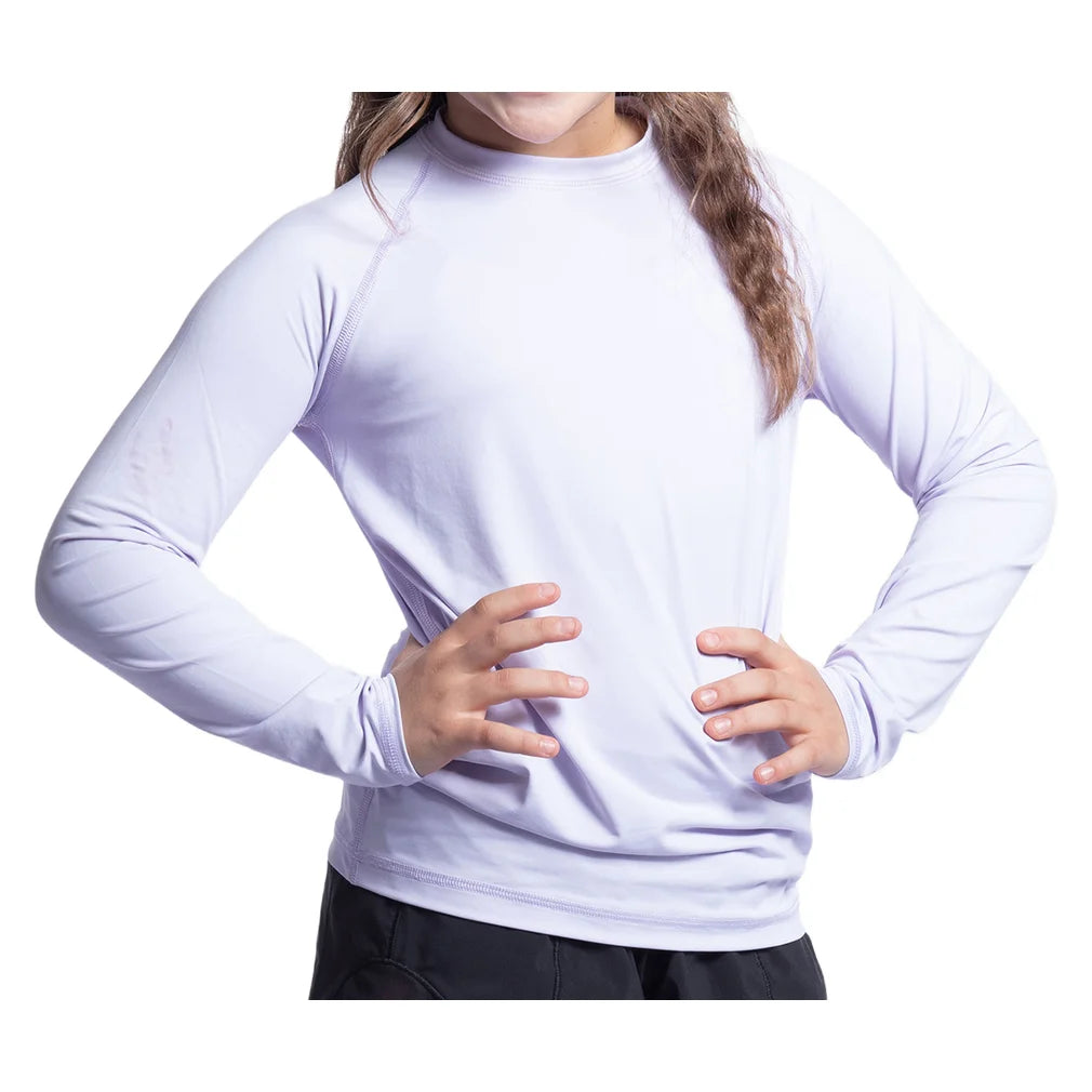 Juniors' Crew Neck Long Sleeve Top Lavender, BloqUV, Pickleball Express, 1005-LVDF26-5