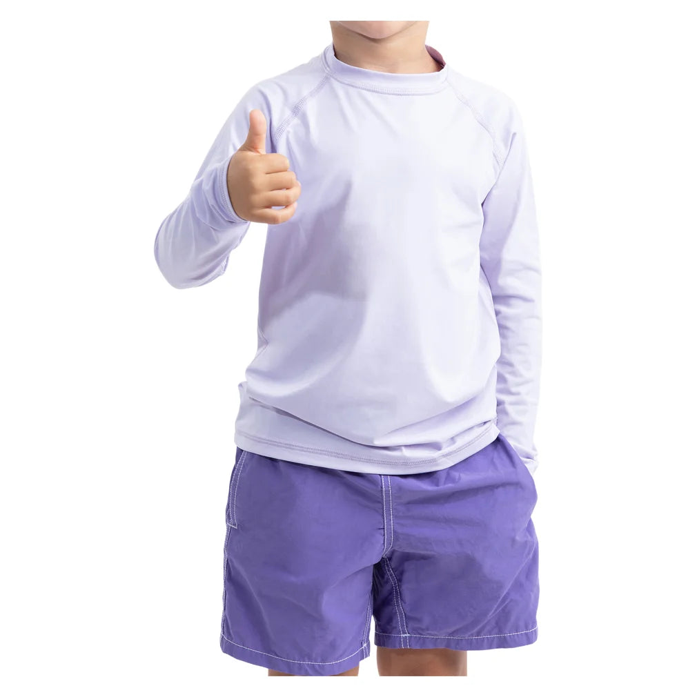 Juniors' Crew Neck Long Sleeve Top Lavender, BloqUV, Pickleball Express, 1005-LVDF26-6