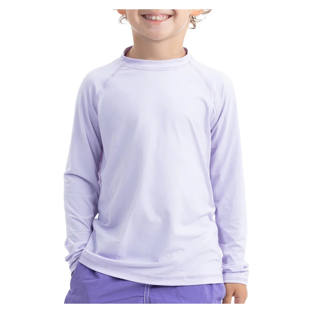 Juniors' Crew Neck Long Sleeve Top Lavender, BloqUV, Lavender, Pickleball Express, 1005-LVDF26-LAVENDER-1