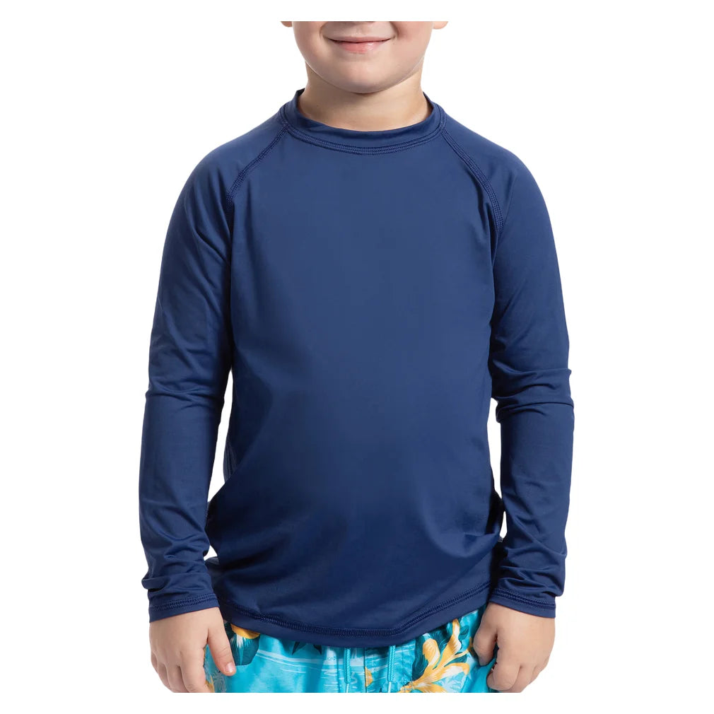 Juniors' Crew Neck Long Sleeve Top Navy, BloqUV, Pickleball Express, 1005-NVYF26-2