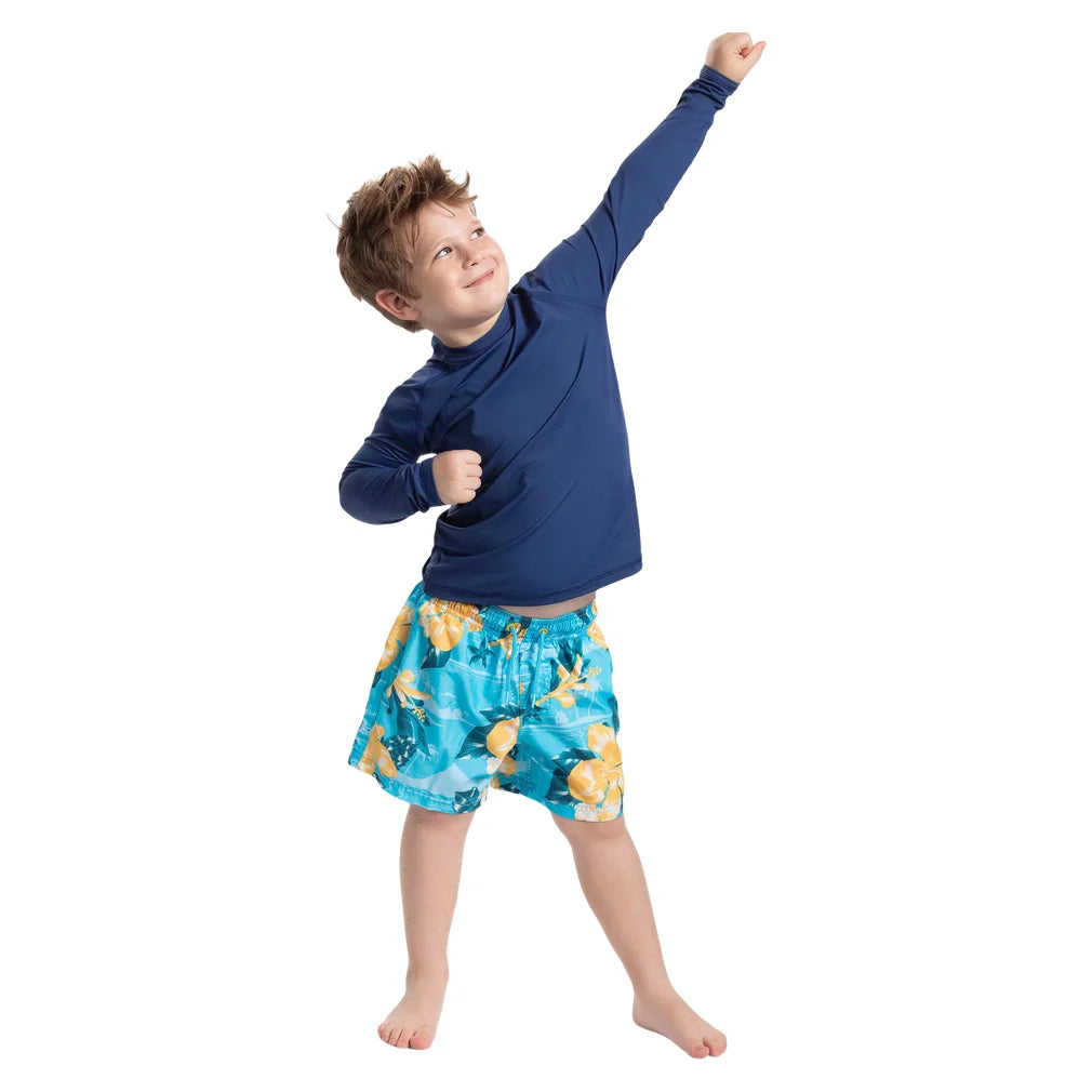 Juniors' Crew Neck Long Sleeve Top Navy, BloqUV, Pickleball Express, 1005-NVYF26-3
