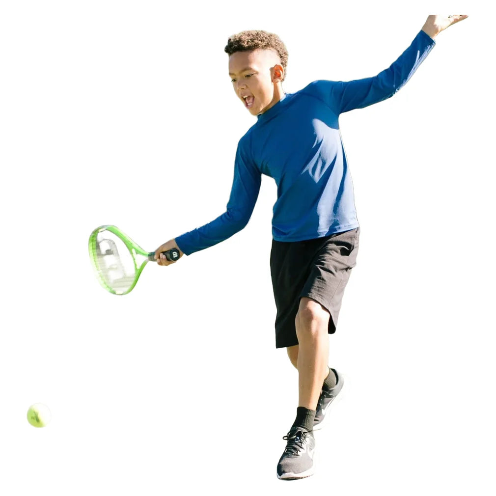 Juniors' Crew Neck Long Sleeve Top Navy, BloqUV, Pickleball Express, 1005-NVYF26-4