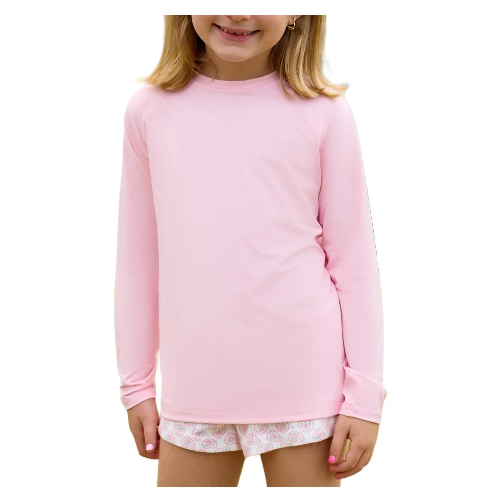 Juniors' Crew Neck Long Sleeve Top Tickle Me Pink, BloqUV, Tickle Me Pink, Pickleball Express, 1005-TMPF26-TICKLE-ME-PINK-1