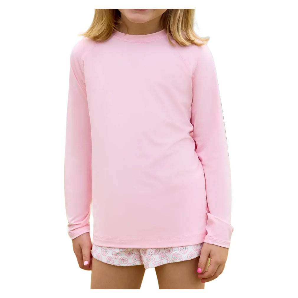 Juniors' Crew Neck Long Sleeve Top Tickle Me Pink, BloqUV, Tickle Me Pink, Pickleball Express, 1005-TMPF26-TICKLE-ME-PINK-2
