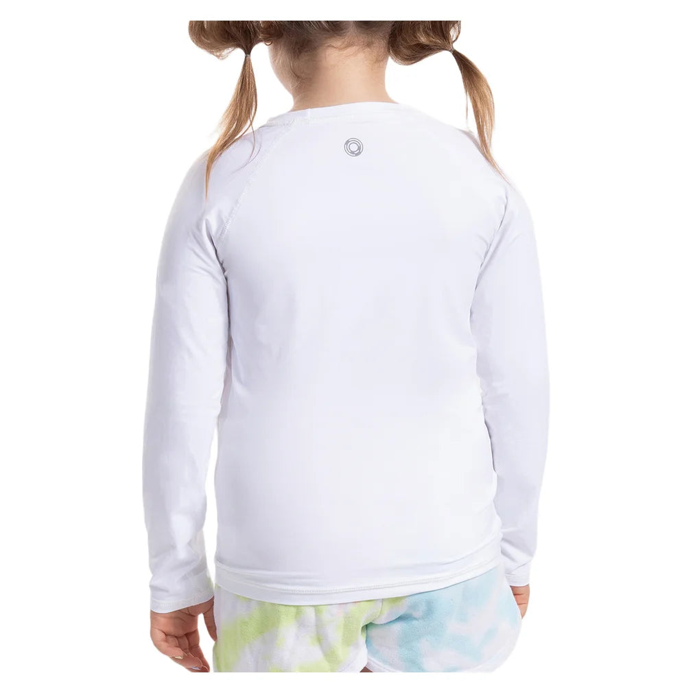 Juniors' Crew Neck Long Sleeve Top White, BloqUV, Pickleball Express, 1005-WHTF26-1