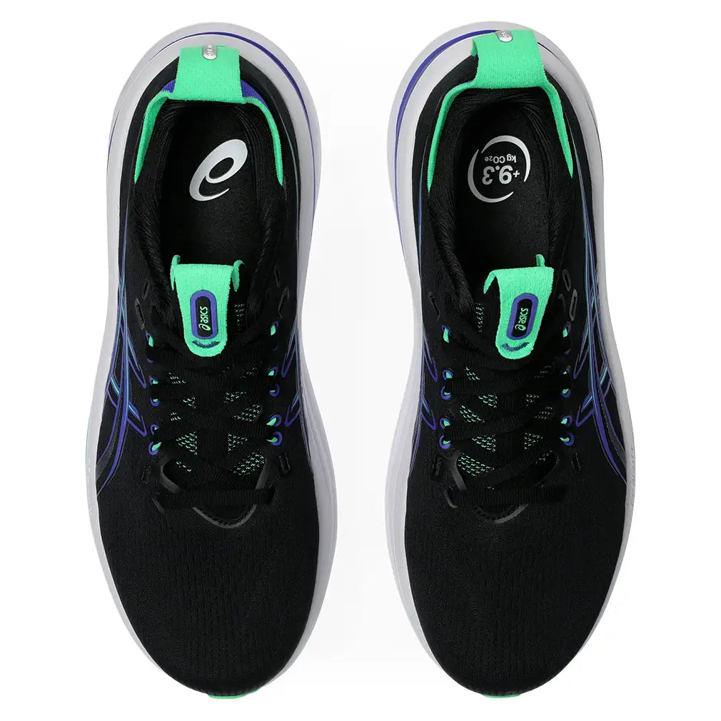 Men's Gel-Nimbus 28 Running Shoes Black and Cobalt Burst