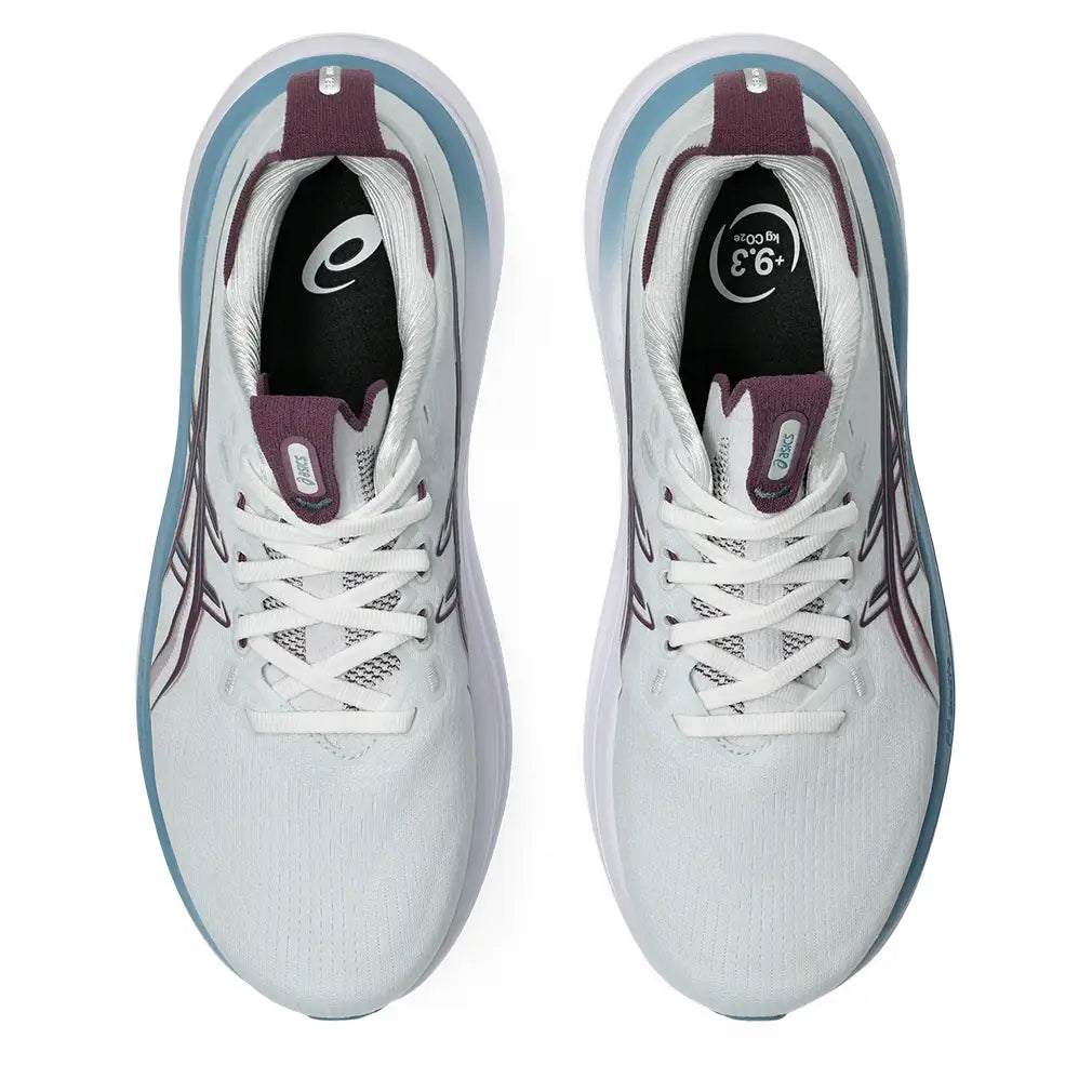 Women's Gel-Nimbus 28 Running Shoes Arctic Blue and Velvet Purple