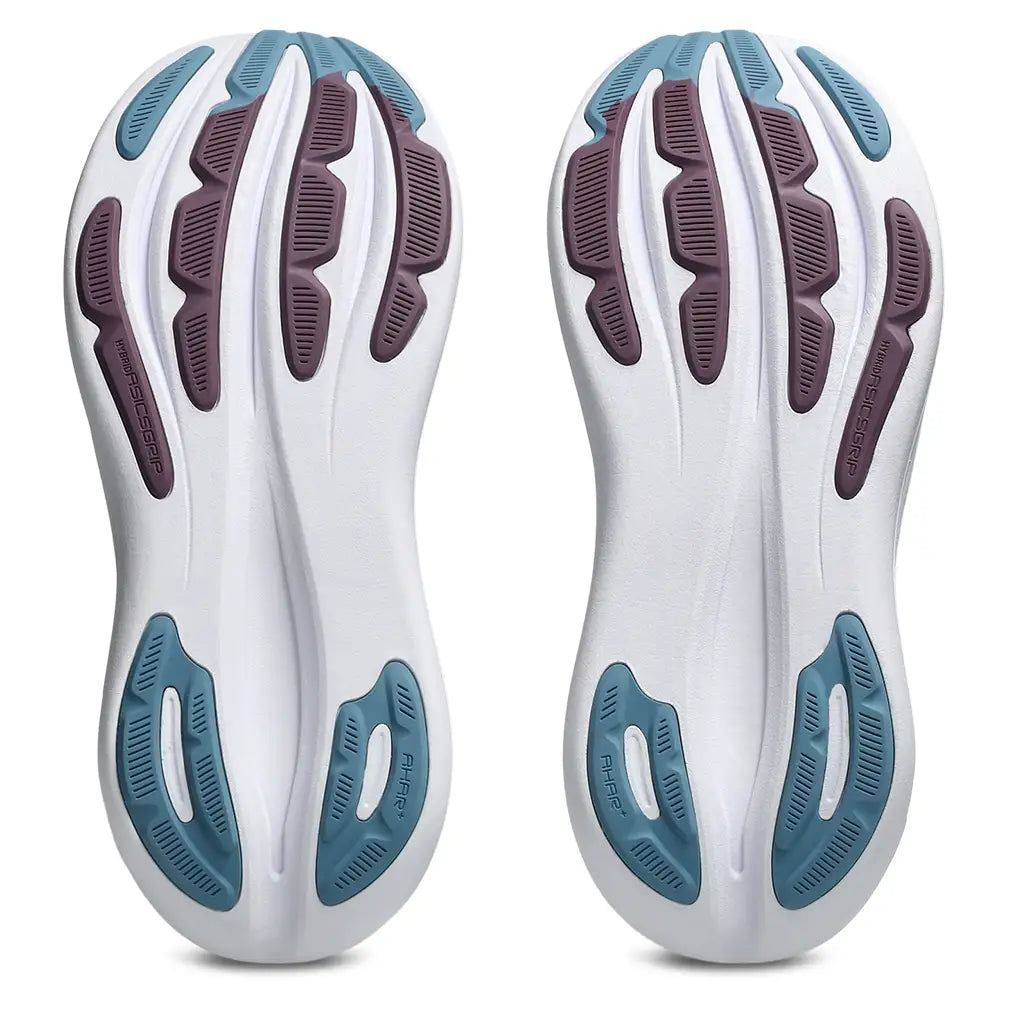 Women's Gel-Nimbus 28 Running Shoes Arctic Blue and Velvet Purple