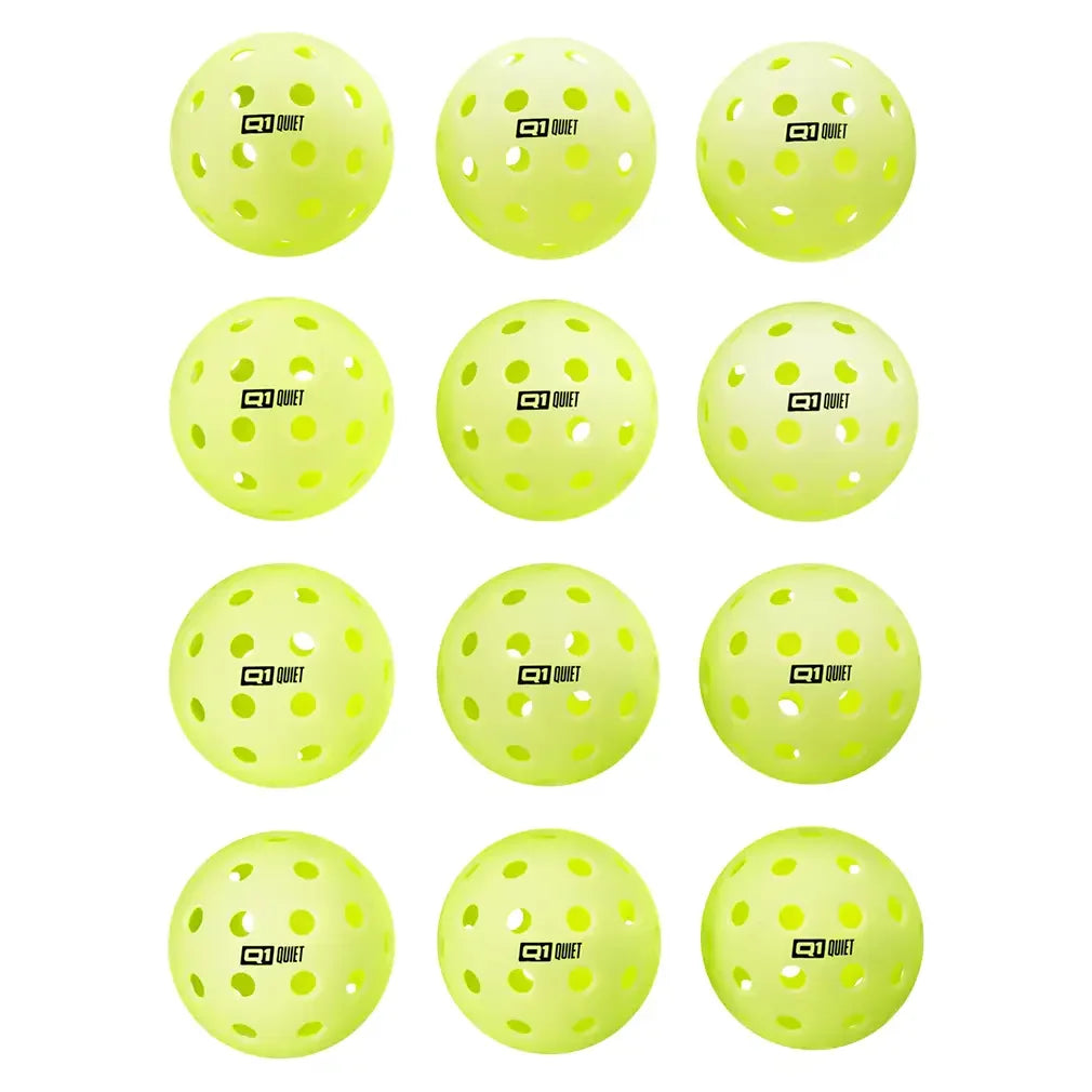 Q1 Quiet Pickleball 12 Pack, Selkirk, Green, Pickleball Express, 10195-QUIETBALL-12PK-GREEN-1