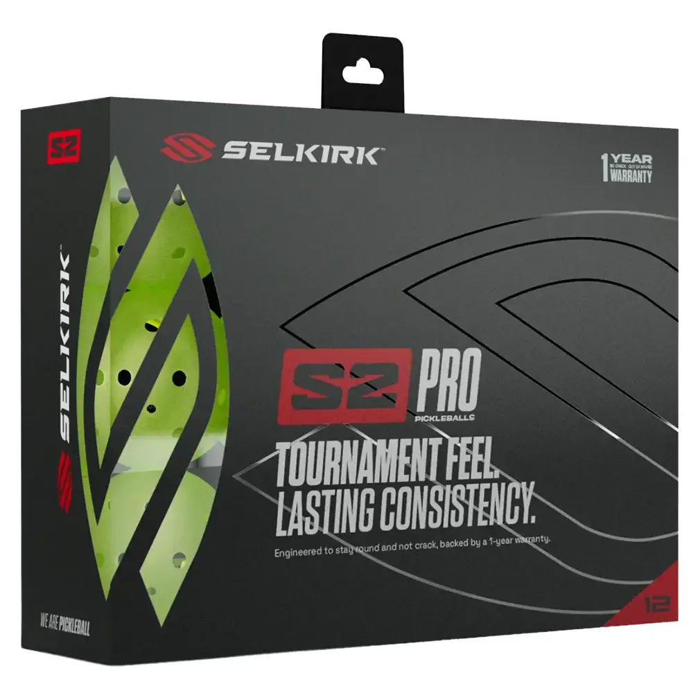 S2 Pro Pickleball 12 Pack, Selkirk, Green, Pickleball Express, 10206-S2PROBALL-12PK-GREEN-1