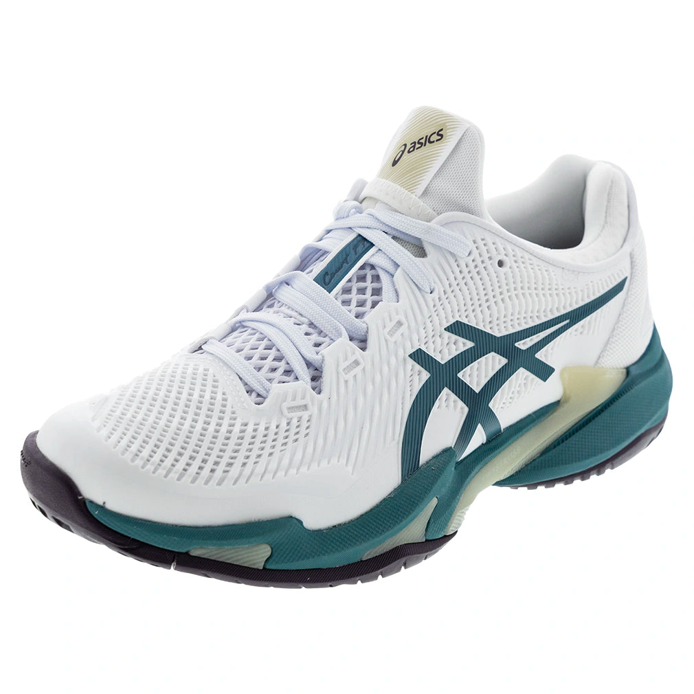 Men's Court FF 3 Shoes White and Foggy Teal