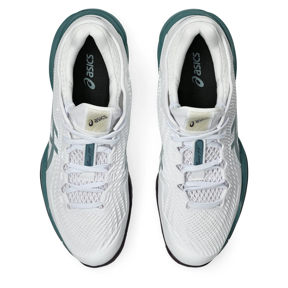 Men's Court FF 3 Shoes White and Foggy Teal