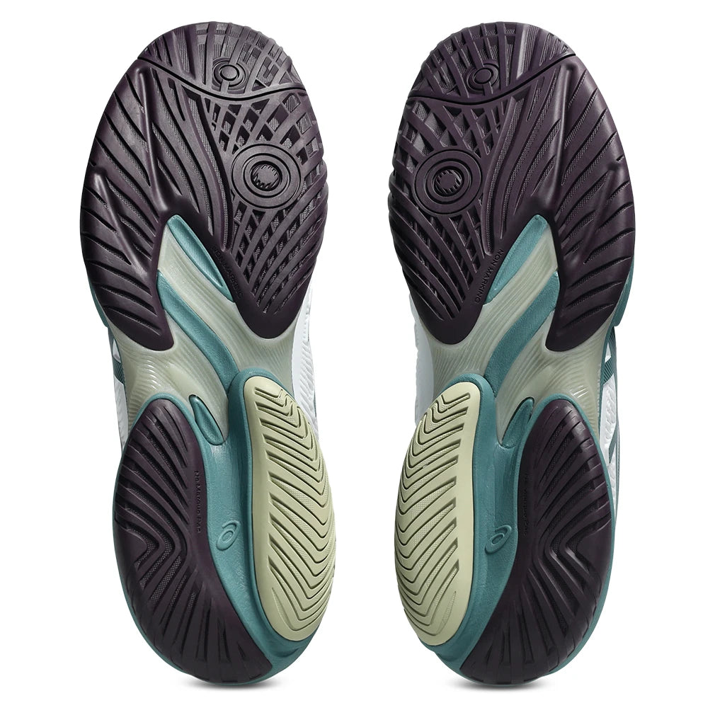 Men's Court FF 3 Shoes White and Foggy Teal