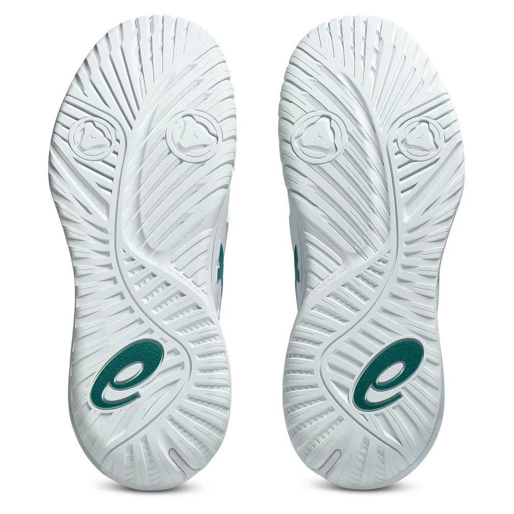 Men's GEL-Resolution X Court Shoes White and Pitch Green