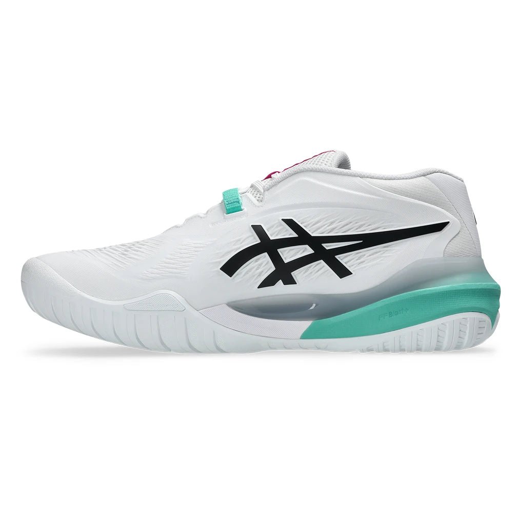 Men's GEL-Resolution X Shoes White and Aurora Green