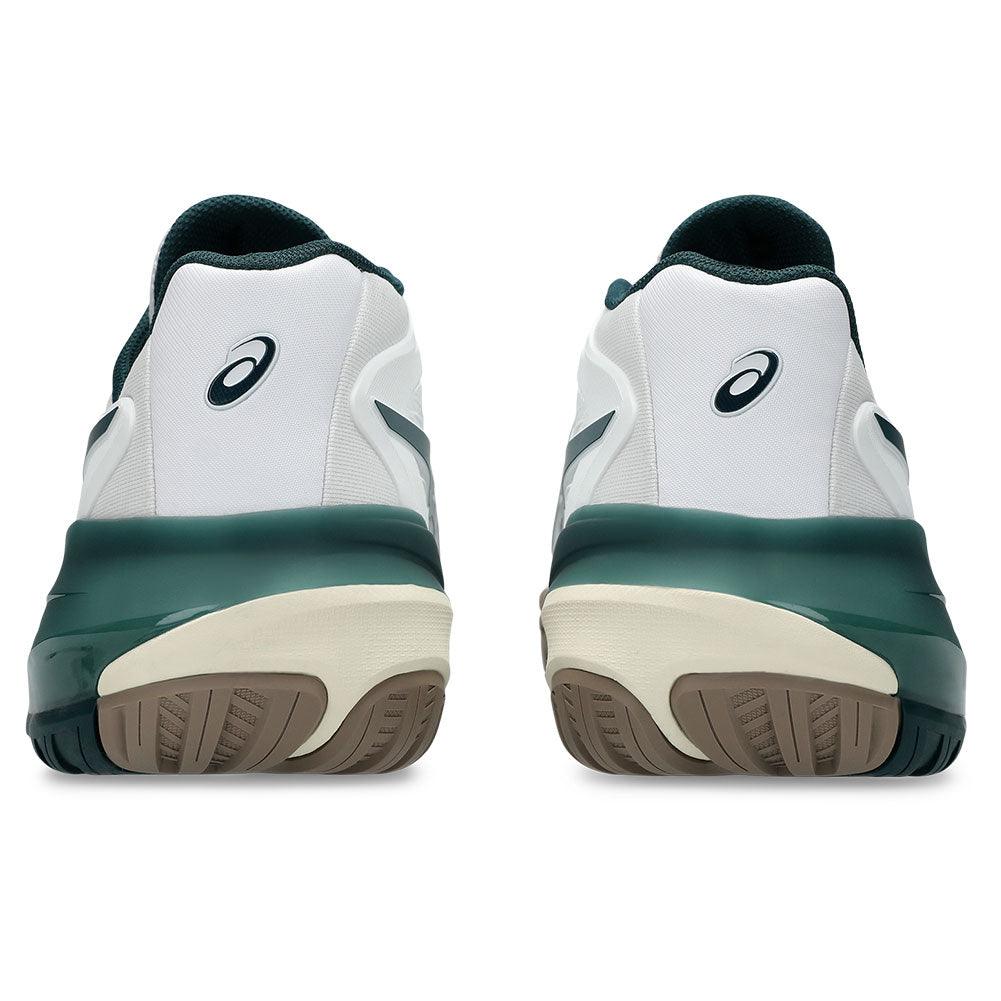 Men's GEL-Resolution X Court Shoes White and Saxon Green