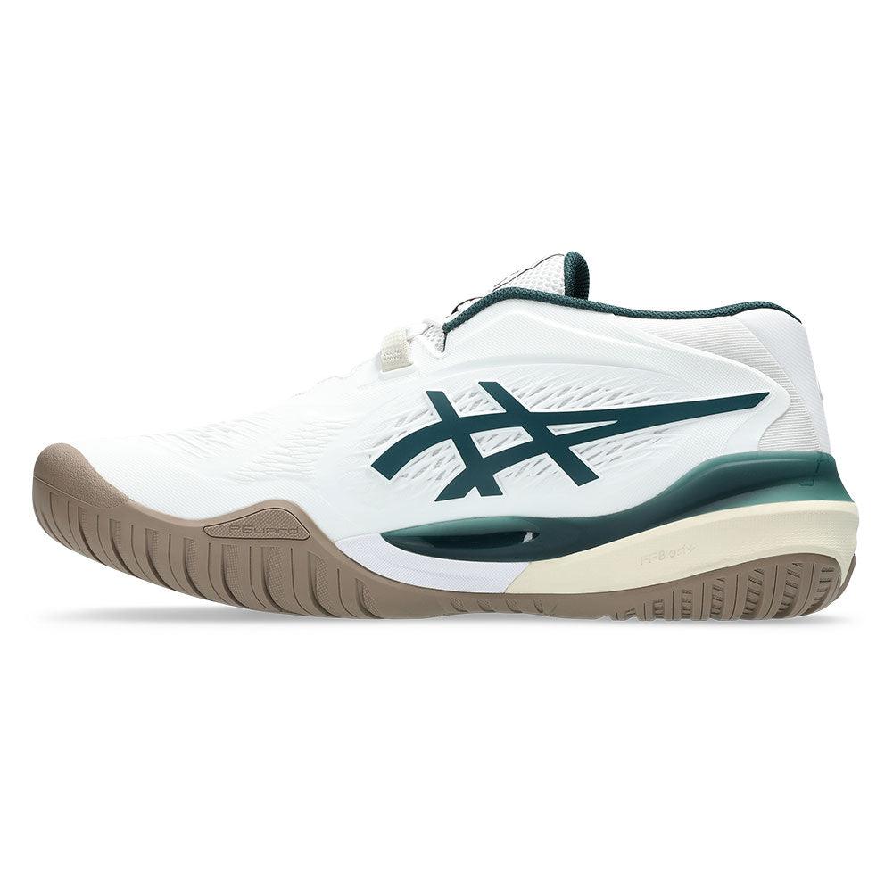Men's GEL-Resolution X Court Shoes White and Saxon Green