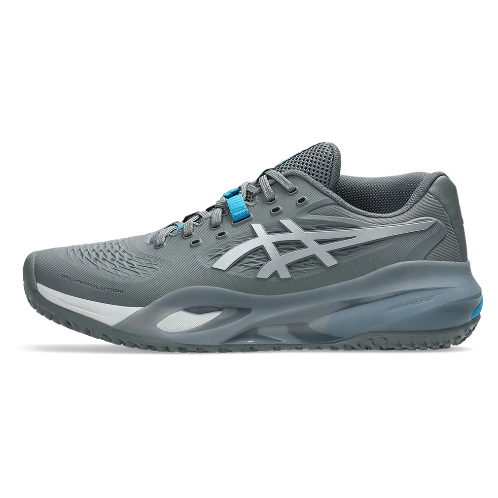 Men's GEL-Resolution X OC 2E Width Court Shoes Steel Grey and Pure Silver