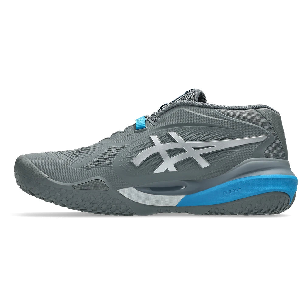 Men's GEL-Resolution X OC 2E Width Court Shoes Steel Grey and Pure Silver
