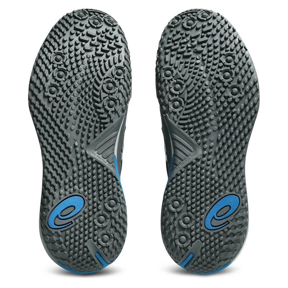 Men's GEL-Resolution X OC 2E Width Court Shoes Steel Grey and Pure Silver
