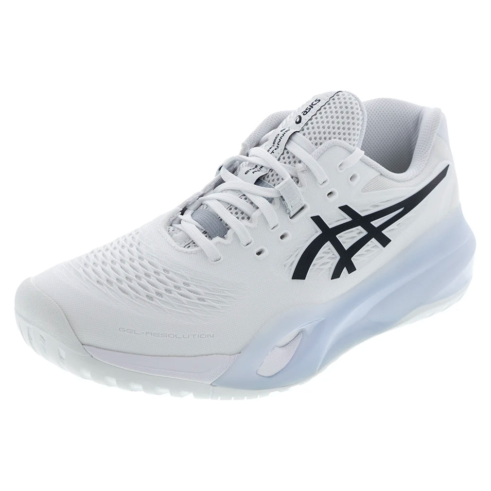 Men's GEL-Resolution X 2E Width Court Shoes White and Black