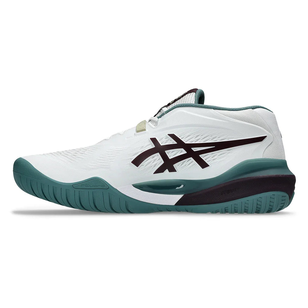 Men's GEL-Resolution X Shoes White and Dark Aubergine