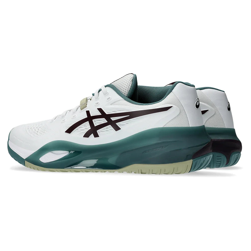 Men's GEL-Resolution X Shoes White and Dark Aubergine