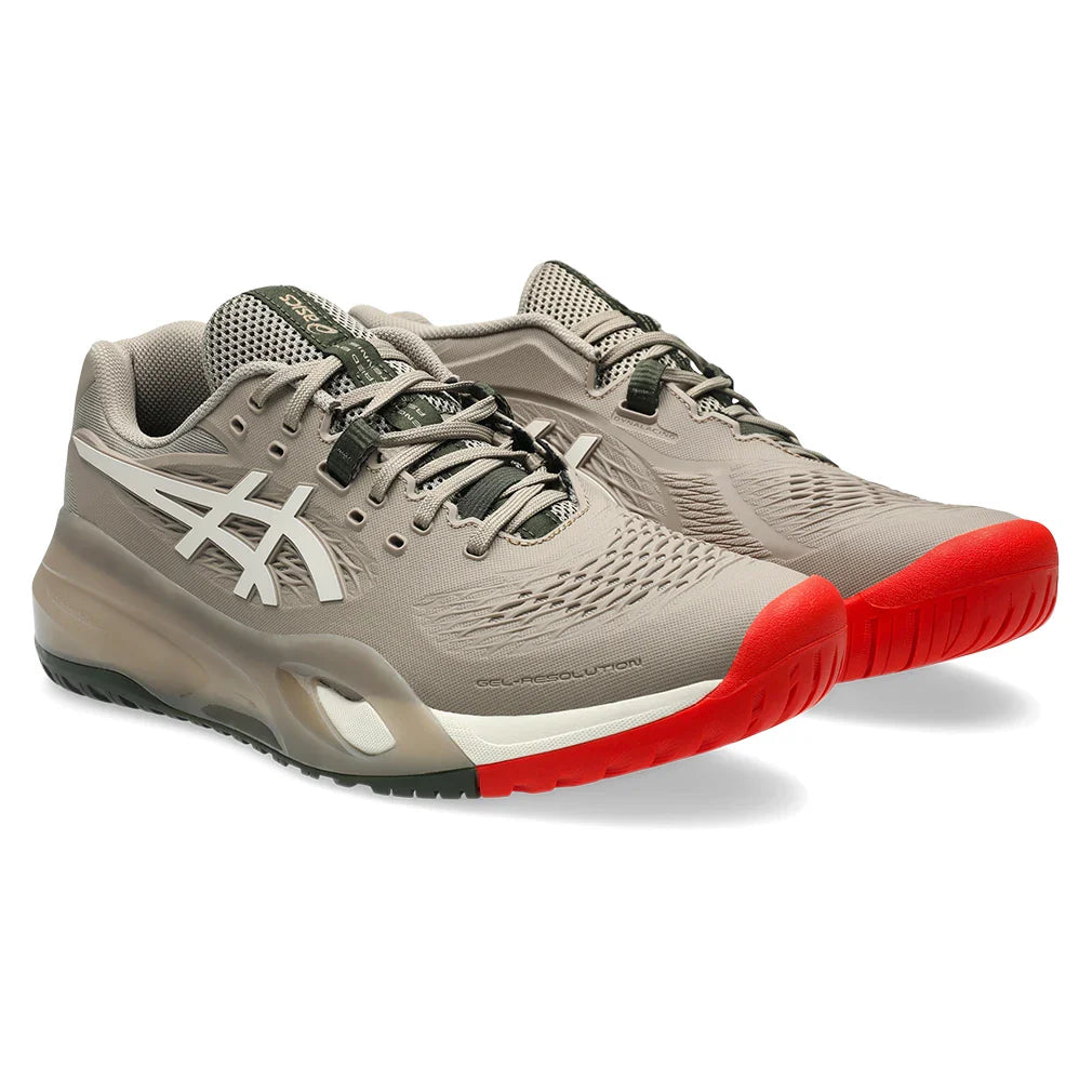 Men's GEL-Resolution X Wide Shoes Greige and Soft Oat
