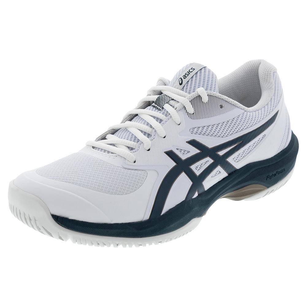 Men's Game FF Court Shoes White and Saxon Green