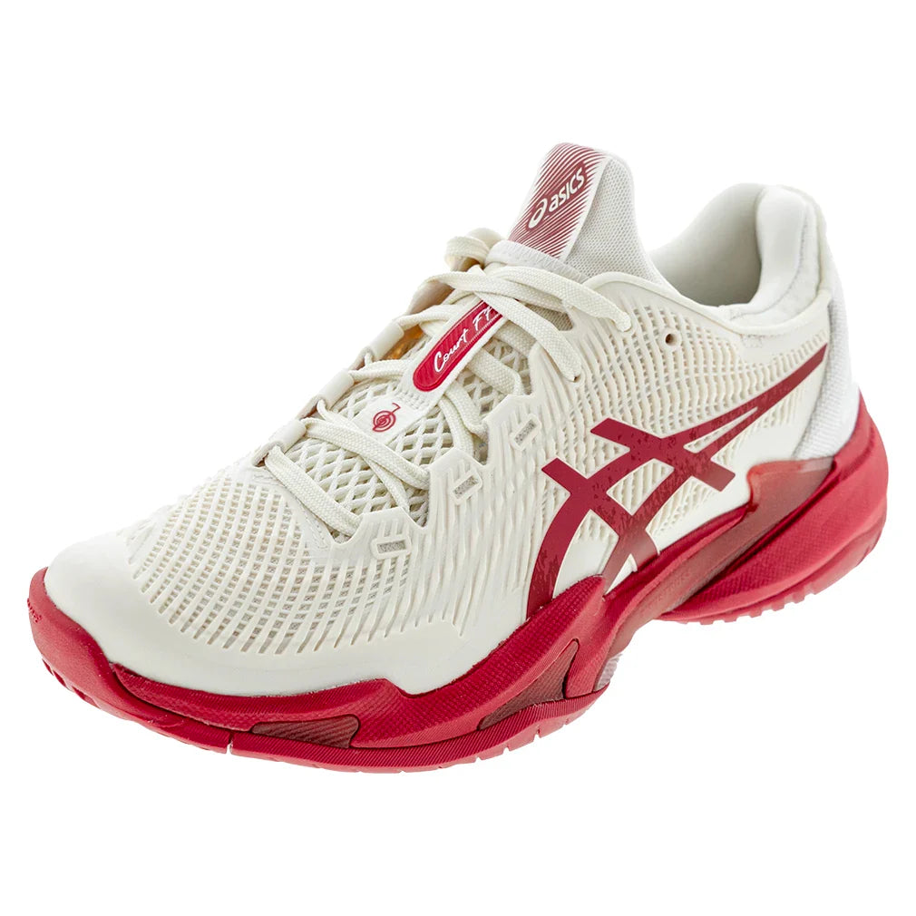 Men's Court FF 3 Novak Court Shoes Cream and Classic Red