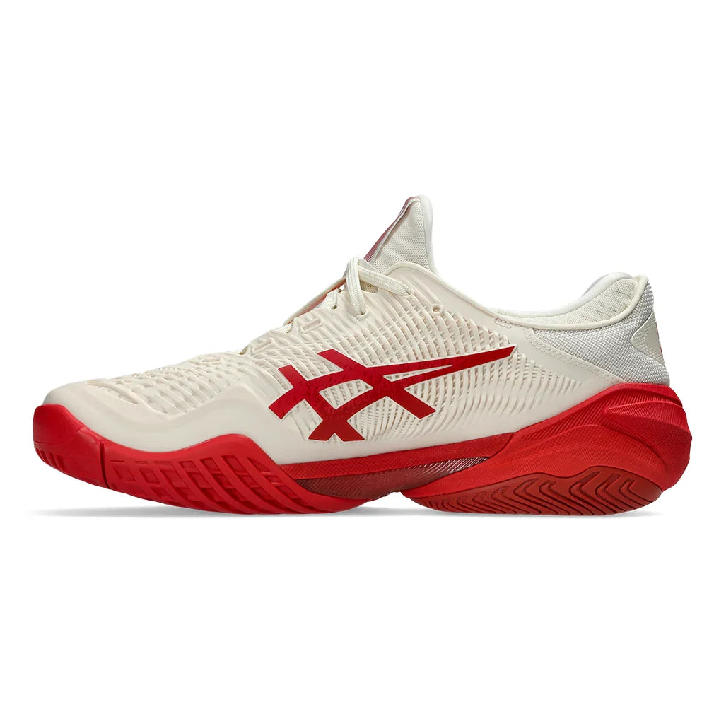 Men's Court FF 3 Novak Court Shoes Cream and Classic Red