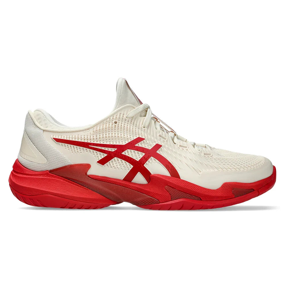 Men's Court FF 3 Novak Court Shoes Cream and Classic Red