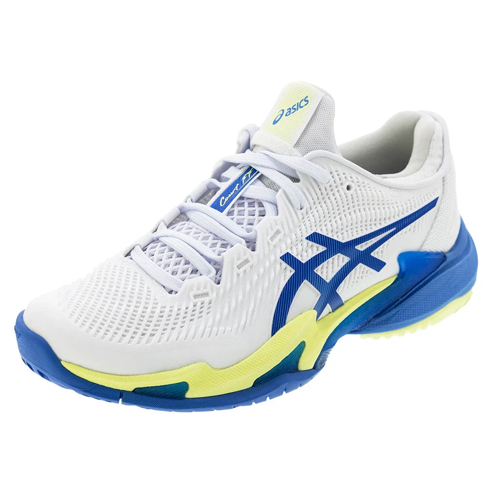 Women's Court FF 3 Court Shoes White and Illusion Blue
