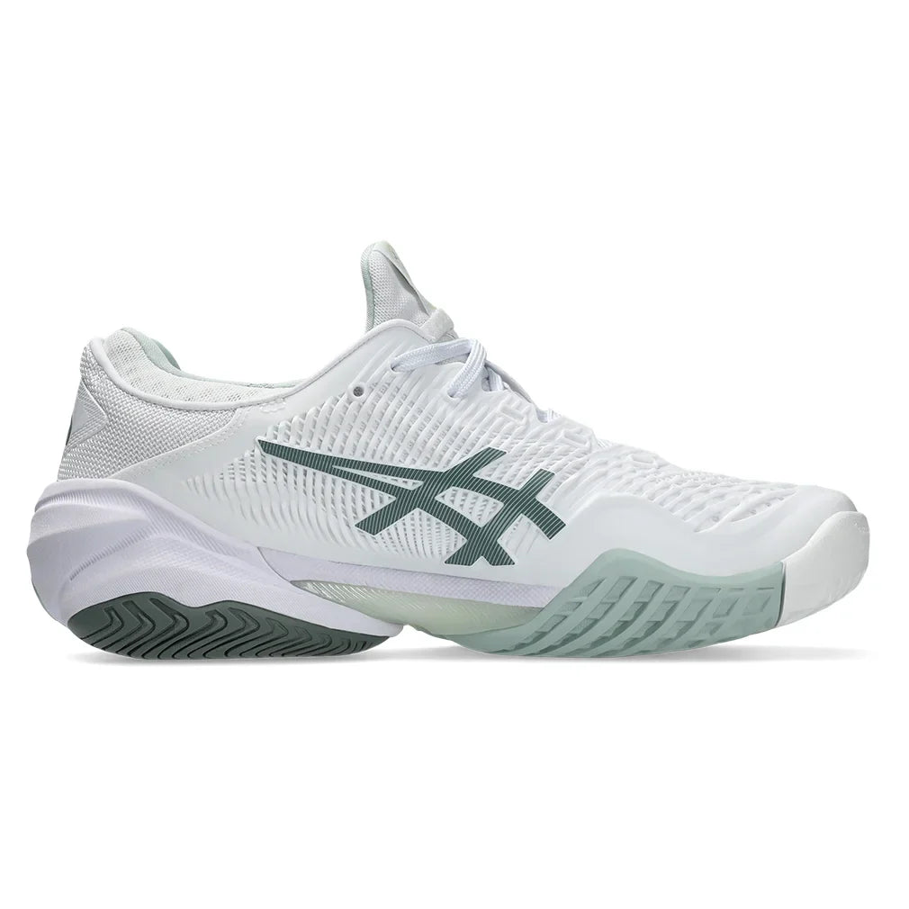 Women's Court FF 3 Court Shoes White and Lichen Rock