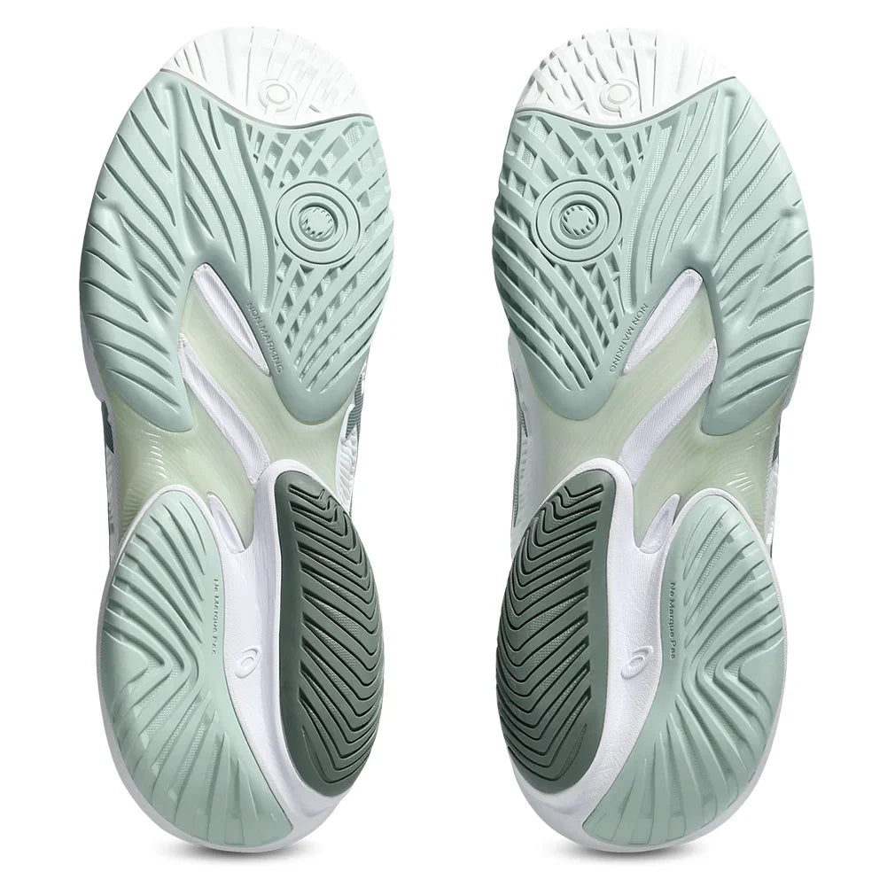Women's Court FF 3 Court Shoes White and Lichen Rock